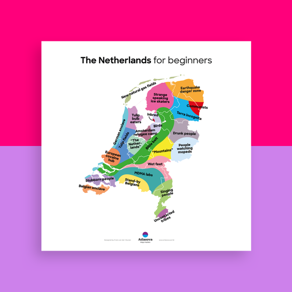 Print 'The Netherlands for Beginners' 50 x 50 cm