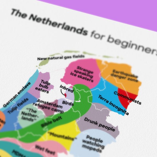 Print 'The Netherlands for Beginners' 50 x 50 cm - Image 2